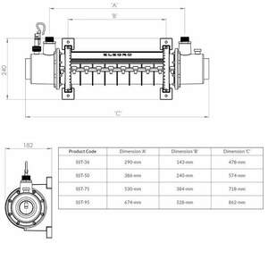 Теплообмінник Elecro SST 50 кВт Titan